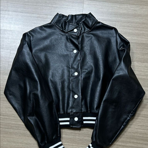 여성 바시티 가죽자켓
