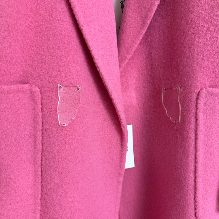 럭키슈에뜨 럭키슈에트 럭키걸 장윤주 콜라보 핑크 코트 36사이즈 / 새상품--2