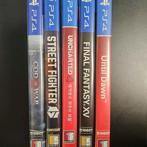 ps4 게임 일괄 판매합니다(스트리트 파이터6,갓오브워,언차티드4,언틸던,파이널판타지15)