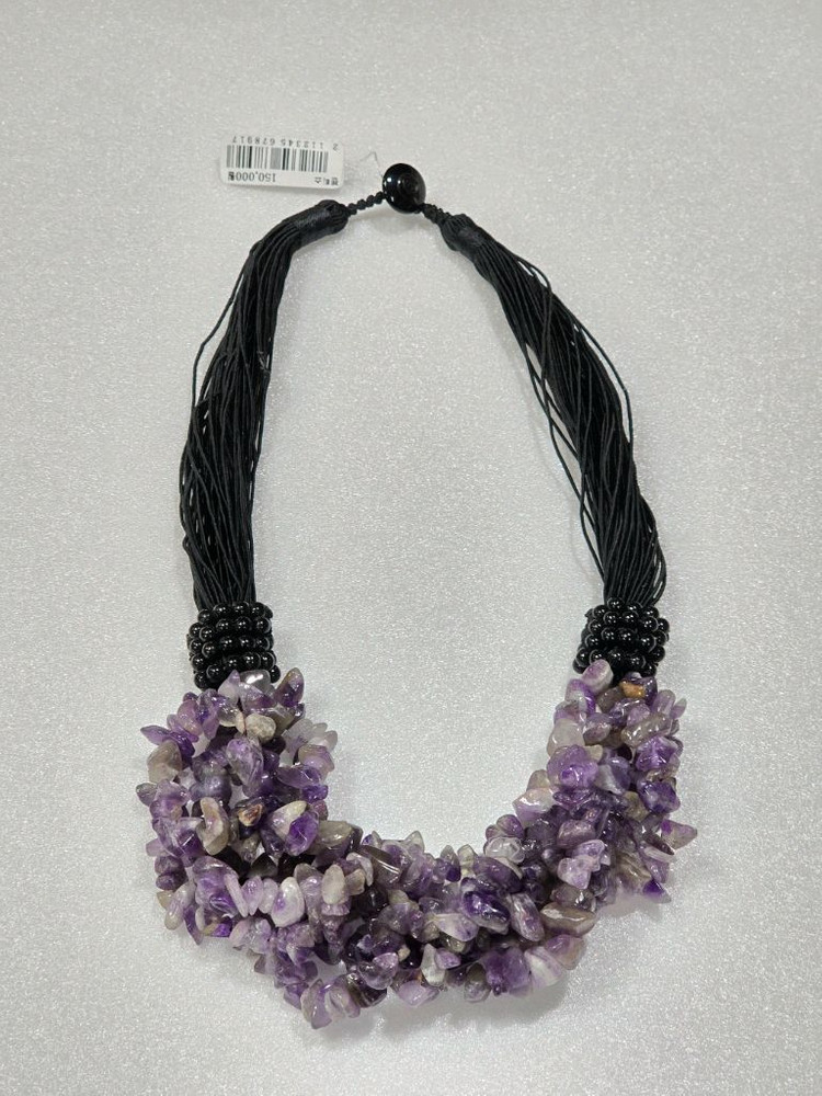 자수정 원석 목걸이 이미지