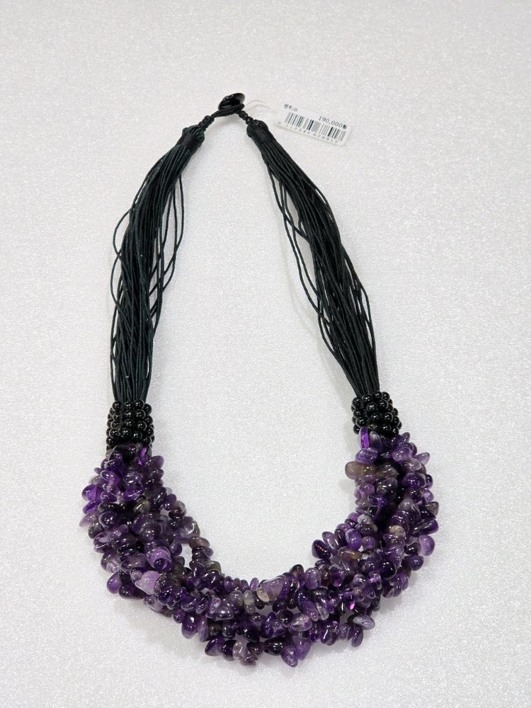 자수정 원석 목걸이 이미지