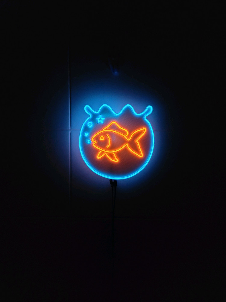 금붕어 어항 네온사인 led 램프 조명 무드등--2