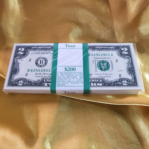 행운의 2달러다발(100매) 미사용 신권