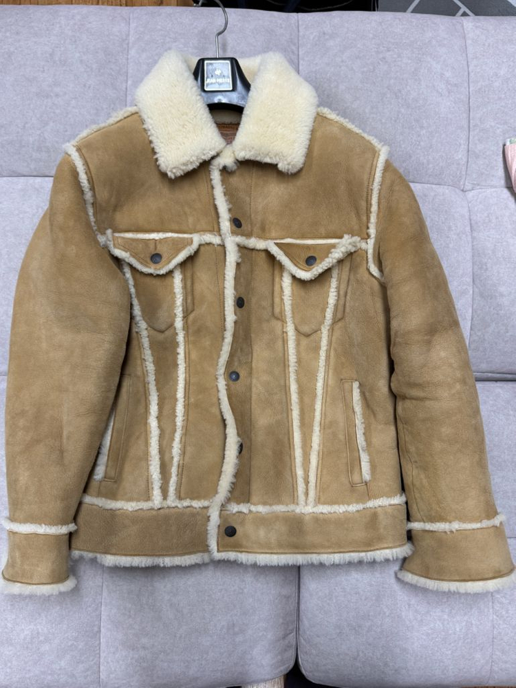 리바이스 리얼 무스탕 양가죽 양털 무톤자켓 M 100 이미지