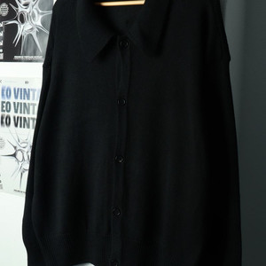 (S-M) 파르티멘토 니트 가디건 루즈핏 블랙 이미지