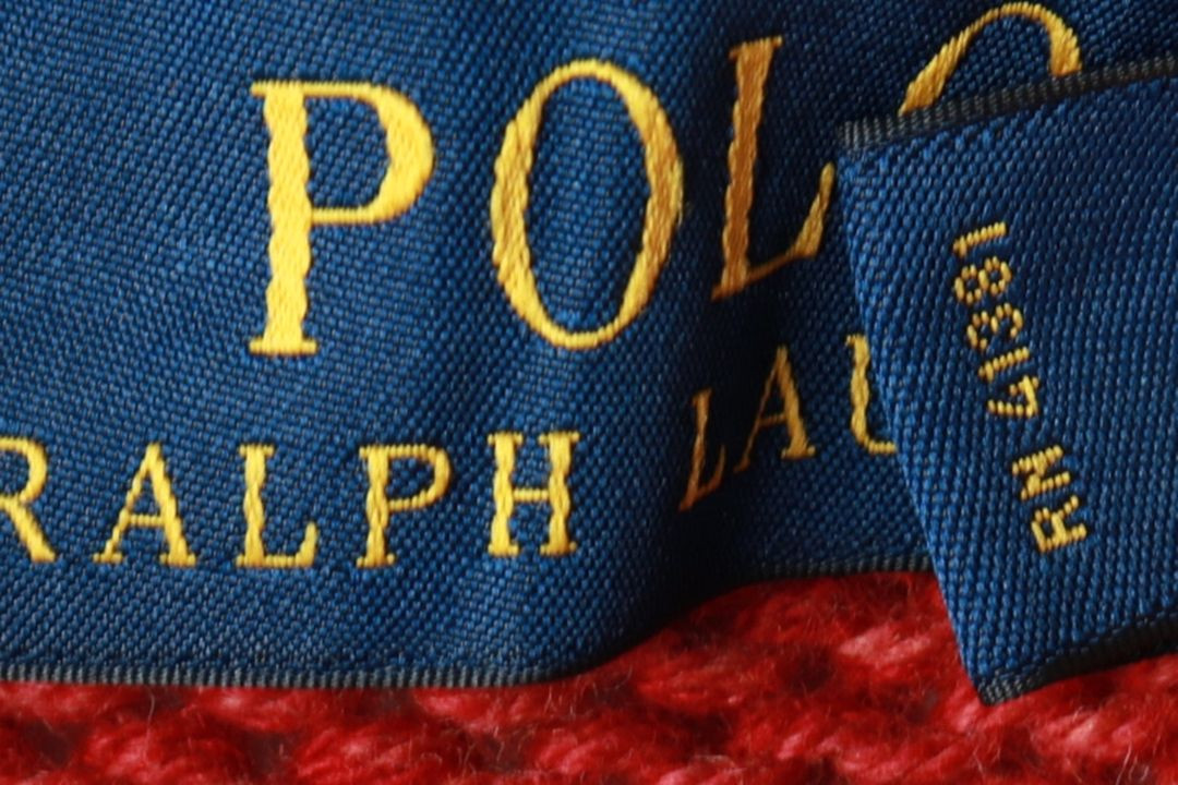 (L-XL) 폴로 랄프로렌 니트 가디건 한정판 레드--9