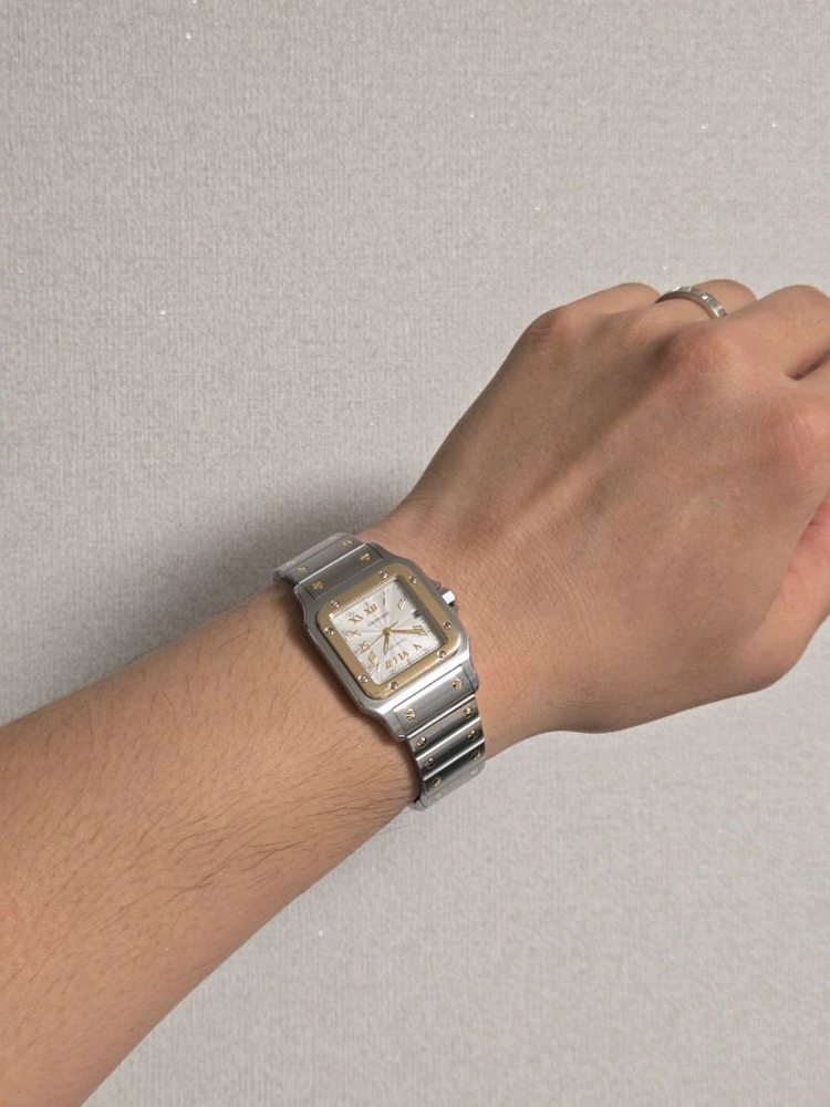 최저가 까르띠에 산토스 갈베 라지 콤비 오토매틱 팝니다--2