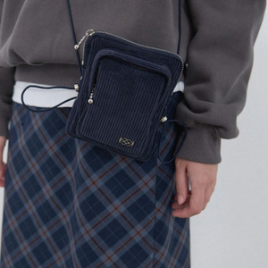 기준 코듀로이 미니백 새상품 (더스트백o, 네이비색)