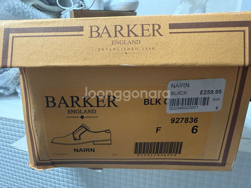 Barker England 남성 더비슈즈 6사이즈 250--3