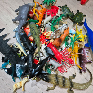 동물피규어. 짐보리자석.뽀로로 공