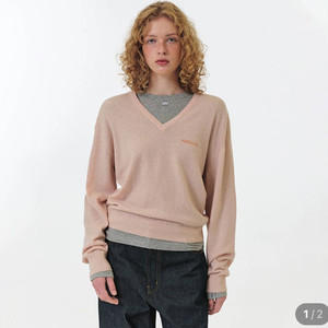 그로브 25FW MYLES V-NECK KNIT (PINK)