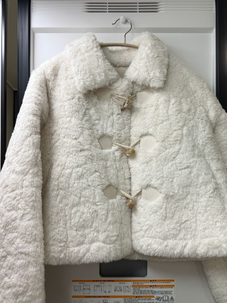 아뜨랑스 더플 떡볶이 밍크 퍼 숏코트--4