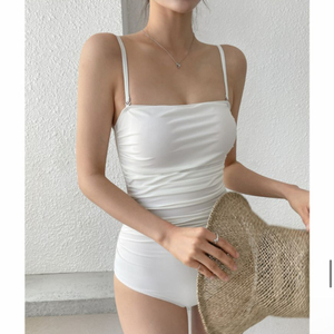 메이비치 소다 셔링 모노키니 아이보리 S사이즈 수영복 비키니