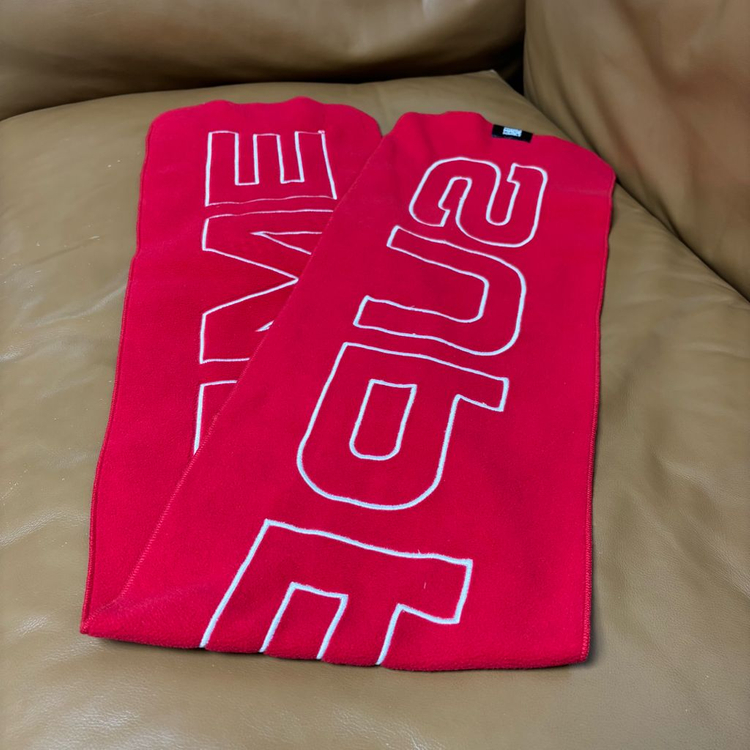 슈프림 머플러 목도리 레드--4