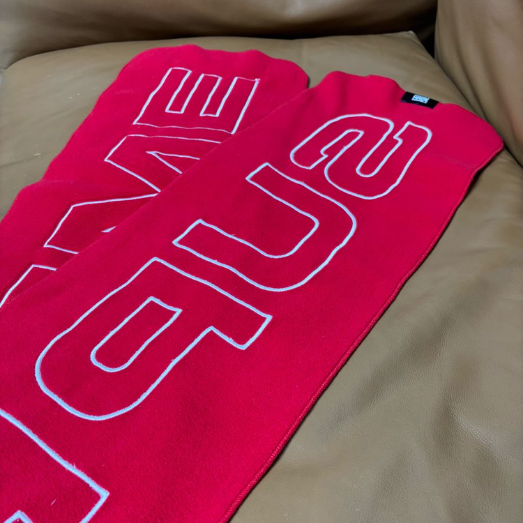 슈프림 머플러 목도리 레드--5