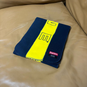 슈프림 머플러 목도리 투톤 네이비 옐로우