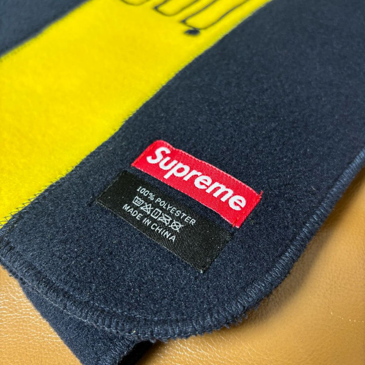 슈프림 머플러 목도리 투톤 네이비 옐로우--1