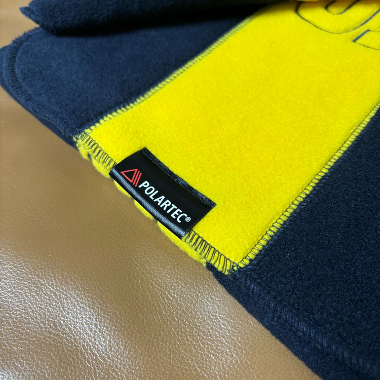 슈프림 머플러 목도리 투톤 네이비 옐로우--3