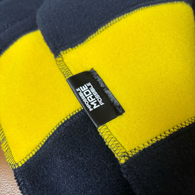 슈프림 머플러 목도리 투톤 네이비 옐로우--4