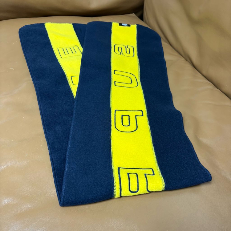 슈프림 머플러 목도리 투톤 네이비 옐로우--5