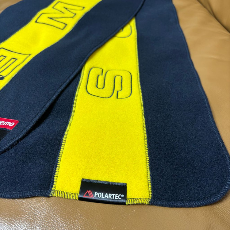 슈프림 머플러 목도리 투톤 네이비 옐로우--7