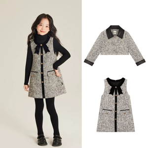 여아하객룩 트위드 자켓 원피스 세트 140