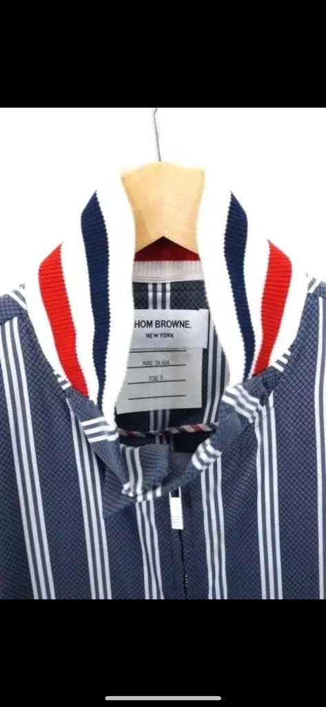 톰브라운 스트라이프 집업 자켓 블루종 정품 이미지