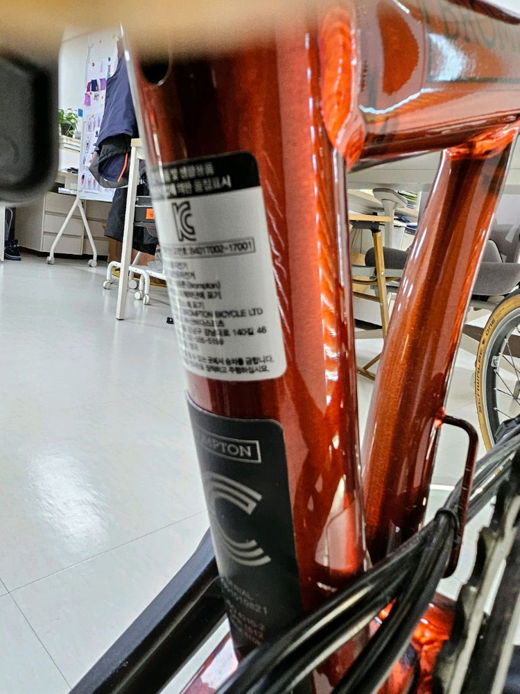 브롬톤 M6R 프레임라커 + 손 허브다이니모 + 에델룩스 전도등 후미등--6