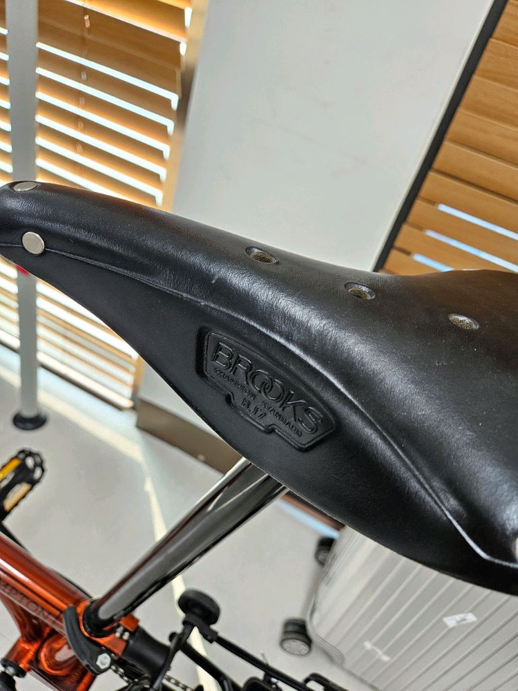 브롬톤 M6R 프레임라커 + 손 허브다이니모 + 에델룩스 전도등 후미등--9