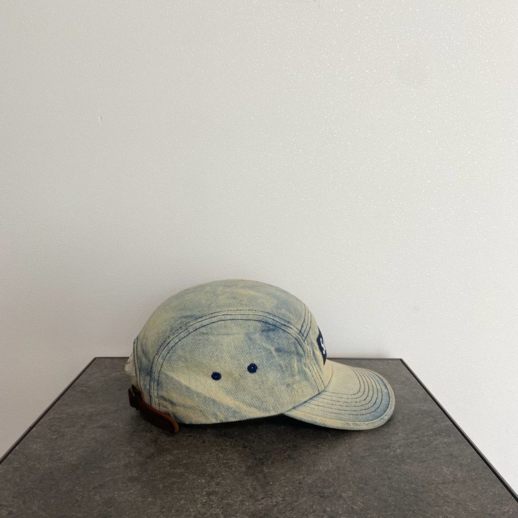 (OS) 슈프림 박스로고 캠프캡 모자 24SS 더티 인디고 데님--2