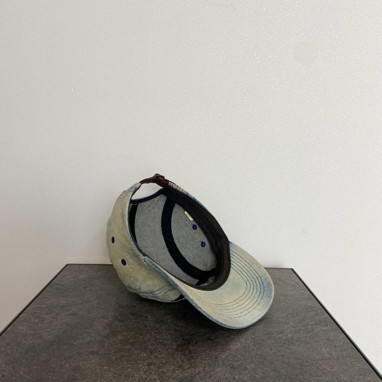 (OS) 슈프림 박스로고 캠프캡 모자 24SS 더티 인디고 데님--6