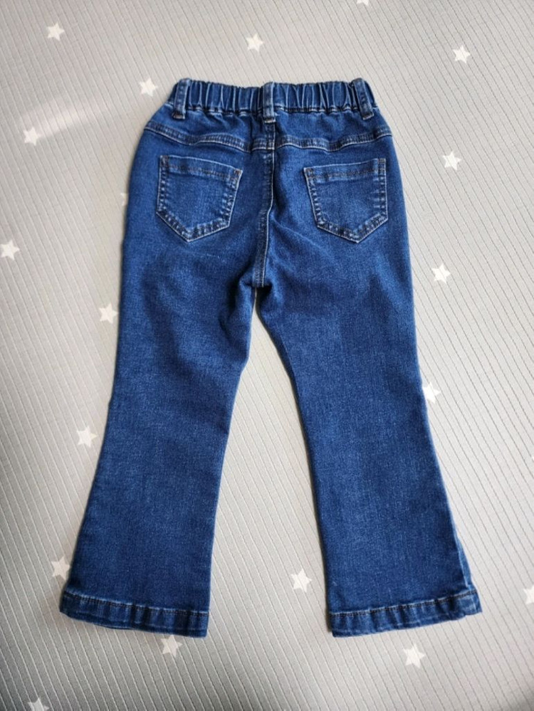 여아 부츠컷 나팔청바지(120)--1