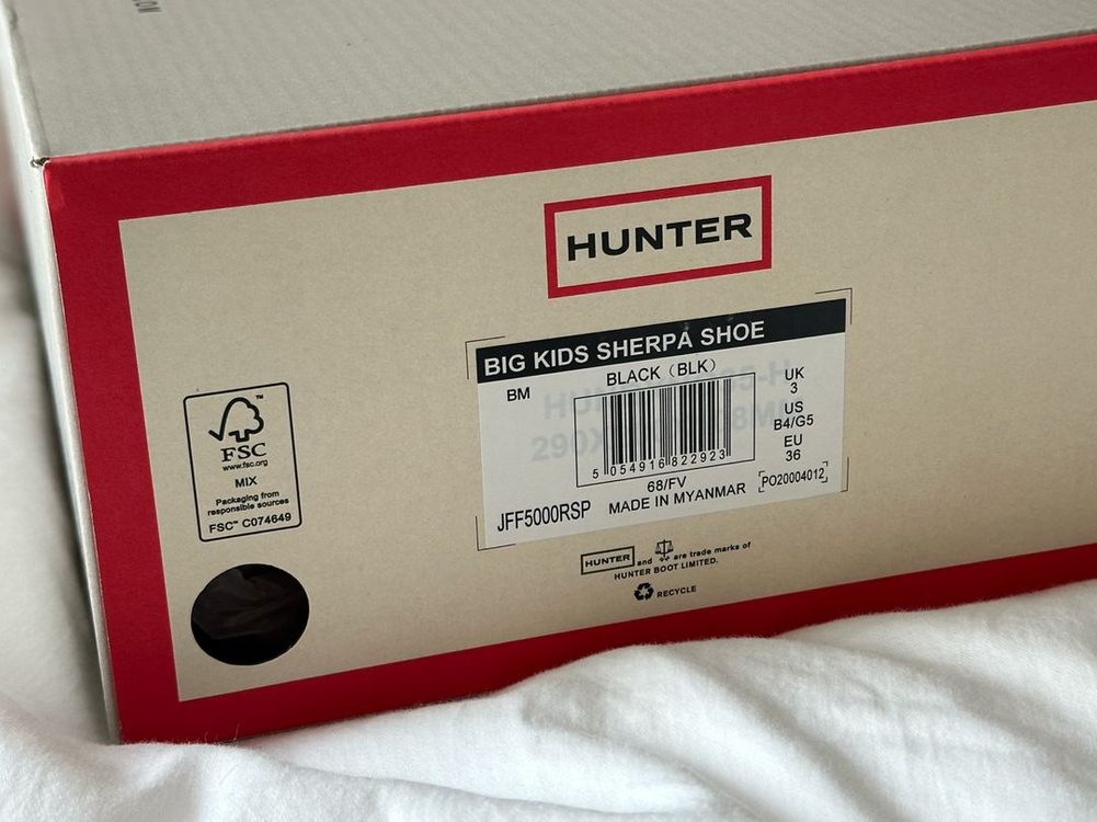 헌터 빅키즈 쉐르파 슈 겨울슬리퍼 캠핑화 레인부츠 정품 새상품--8