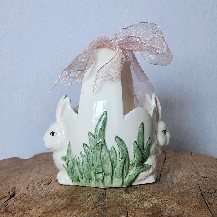 빈티지토끼피규어 빈티지토끼세라믹 빈티지래빗 빈티지세라믹 빈티지자 바스켓--4