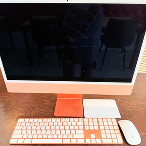 아이맥 24 M1 2021 16GB 오렌지(매직키보드,마우스,트랙패드)