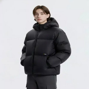 내셔널지오그래픽 타이라 후드 덕다운 점퍼 블랙(숏패딩) 이미지