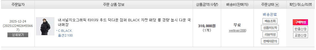 내셔널지오그래픽 타이라 후드 덕다운 점퍼 블랙(숏패딩) 이미지