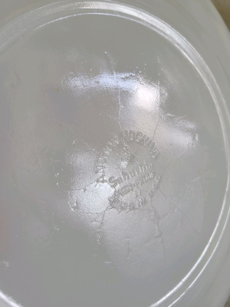 made in USA 미국 앵커호킹 밀크글라스 접시 컵 그릇 세트 이미지