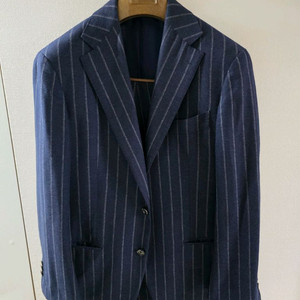 브릴라 퍼 일 구스토 네이비 스트라이프 플란넬 수트 / (라르디니 맨온더분 수트서플라이 링자켓 달쿠오레)