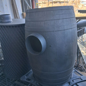 오크통 모형주물대형난로80x50cm 이미지