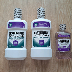 리스테린 헬씨브라이트 750ml 2개 + 토탈케어 마일드 250ml