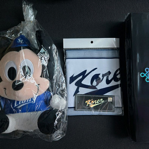 삼성라이온즈 미키마우스 인형 국중박 응원머플러 응원봉