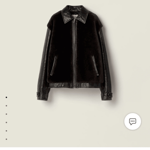 미우미우 가죽 블루종 자켓