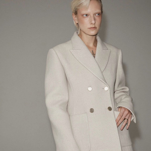 브론 아워글래스 메리노 울 헤링본 자켓 s