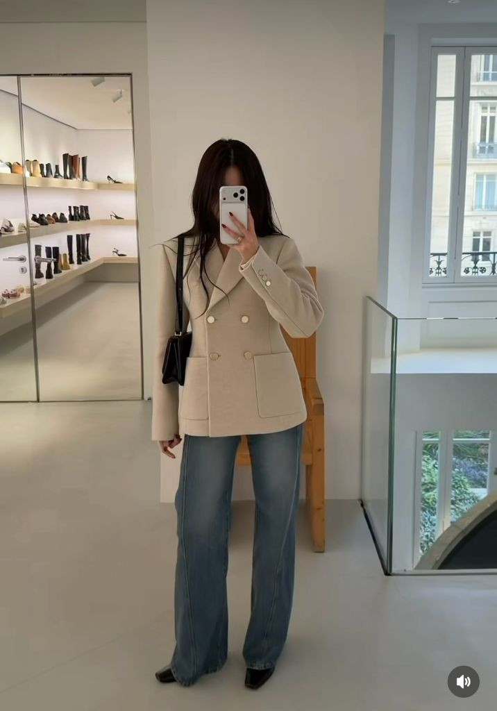 브론 아워글래스 메리노 울 헤링본 자켓 s--2