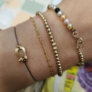 14k골드 볼볼이 팔찌