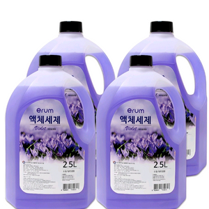 [ 무료배송 ] 찌든떼 제거 탁월한 액체세제 바질향 2.5리터 4개 세트 미사용 새상품