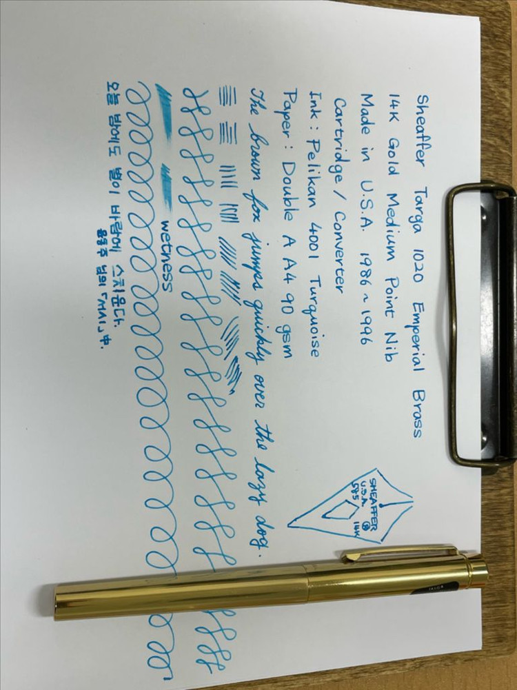 쉐퍼 만년필 타가 1020 임페리얼 브라스--8