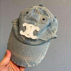 셀린느 데님 볼캡 모자