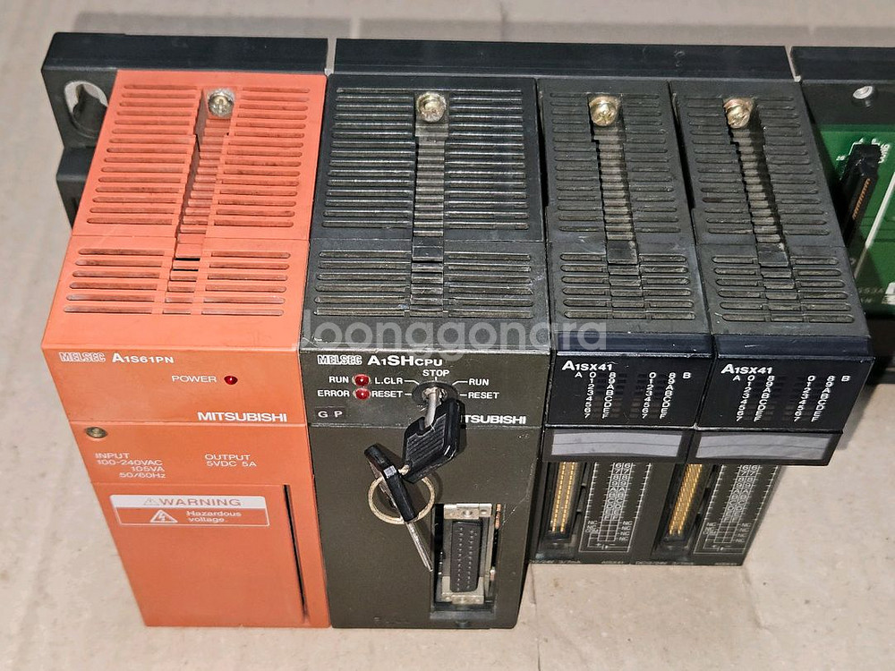 미쓰비시 PLC A1S61PN, A1SHCPU 외 세트 실사용품 일괄판매--2